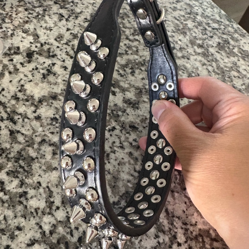 COPY - Black Studded Pet Collar